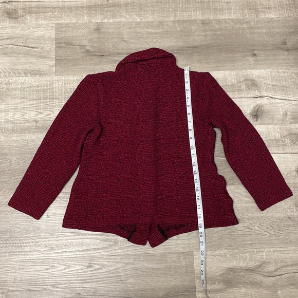 St John Collections by Marie Gray Crimson/Black/Metallic YarnTweed Blazer - Picture 12 of 14